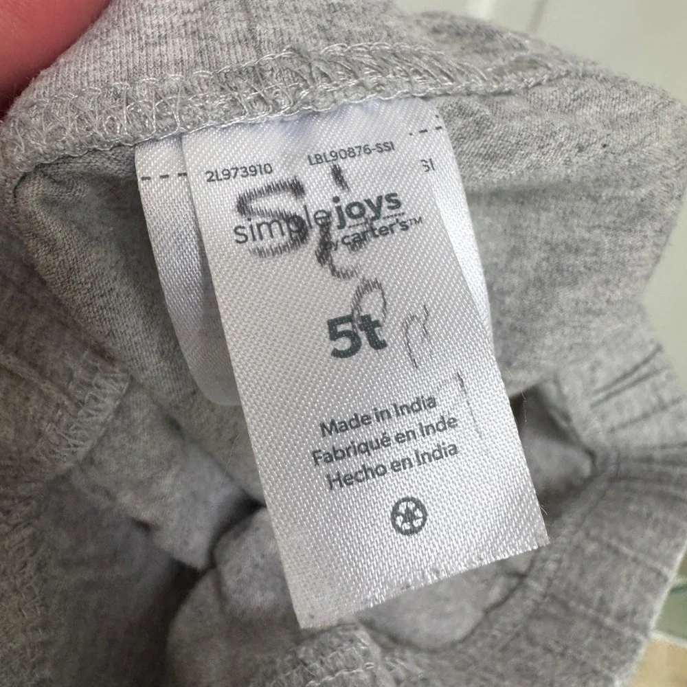 Simple Joys by Carter's 5T Girls Heather Gray Kids Gymnastics Bike Soft Shorts